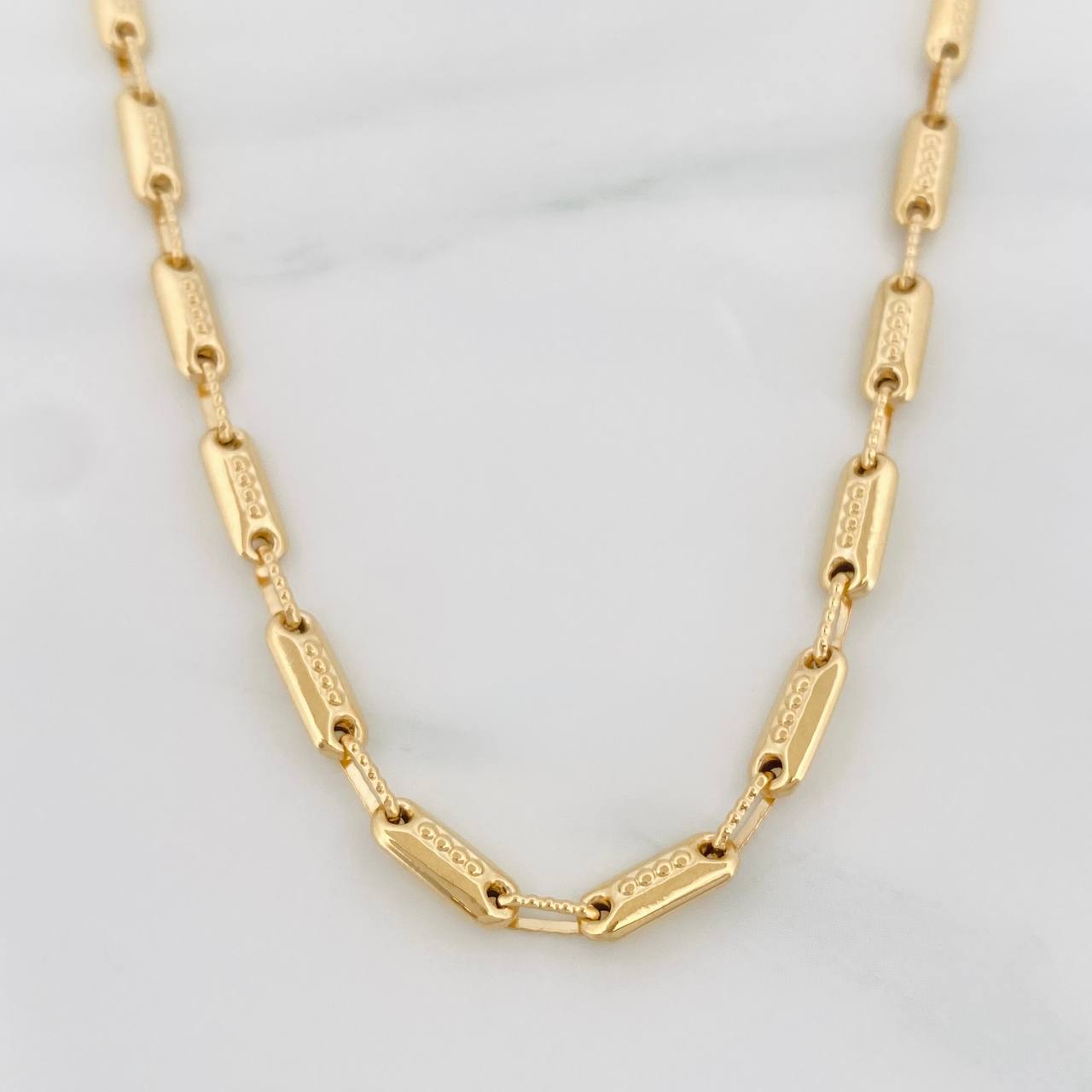 Rustic Cylinder Chain 14.65g / 26 in / 3.95mm Yellow Gold 18K