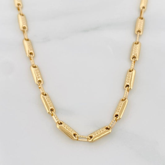 Rustic Cylinder Chain 14.65g / 26 in / 3.95mm Yellow Gold 18K