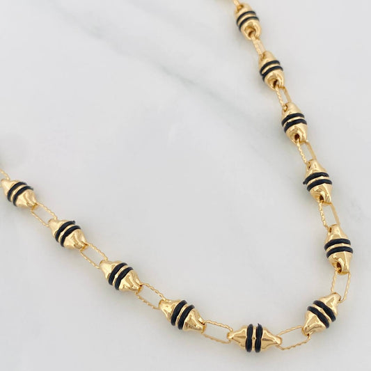 Rustic Barrel Chain 13.85g / 24 in / 4.35mm 18K Yellow Gold
