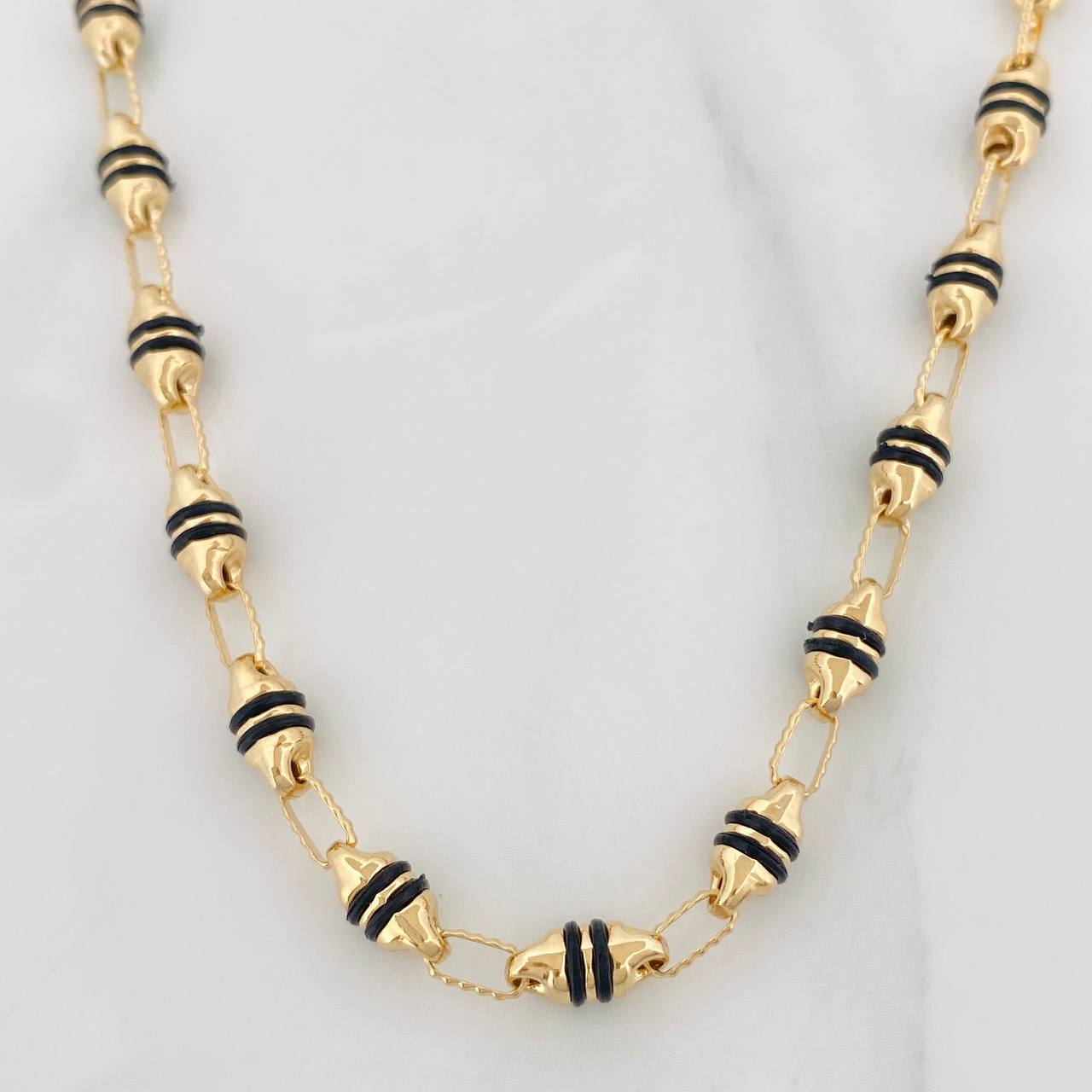 Cadena Rustica Barril 13.85g / 24 in / 4.35mm Oro Amarillo 18K