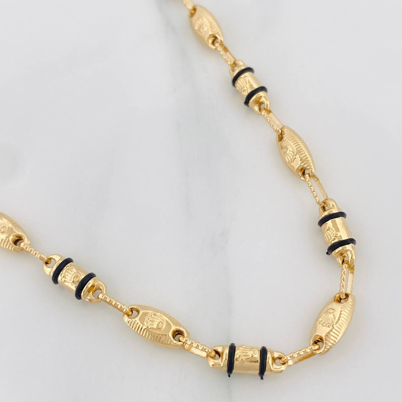 Rustic Chain Crown 13.55g / 24 in / 4.35mm Yellow Gold 18K
