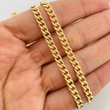 Cadena Cubana 8g / 28 in / 5.2mm Oro Amarillo 18K