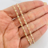 Cadena Escalera Plana 5.2g / 20 in / 2.3mm Tres Oros 18K