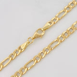 Cadena Figaro 6.6g / 24 in / 4mm Oro Amarillo 18K