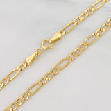 Cadena Figaro 4.8g / 28 in / 3.1mm Oro Amarillo 18K