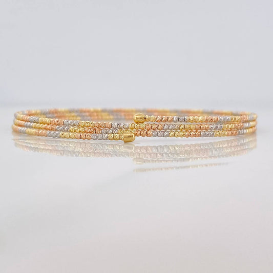 Pulso Brillos 4.95g / 6 3/4 in / 1.35mm Tres Oros 18K