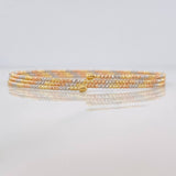 Pulso Brillos 4.95g / 6 3/4 in / 1.35mm Tres Oros 18K