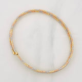 Pulso Brillos 4.95g / 6 3/4 in / 1.35mm Tres Oros 18K