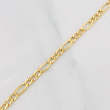 Cadena Figaro 2.15g / 20 in / 2.5mm Oro Amarillo 18K