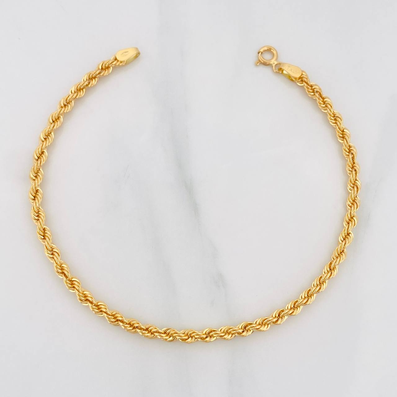 Pulso Lazo 2.75g / 7 3/4 in / 8.2mm Oro Amarillo 18K