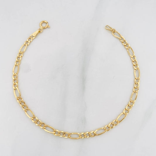 Pulso Figaro 1.55g / 7 3/4 in / 8.2mm Oro Amarillo 18K
