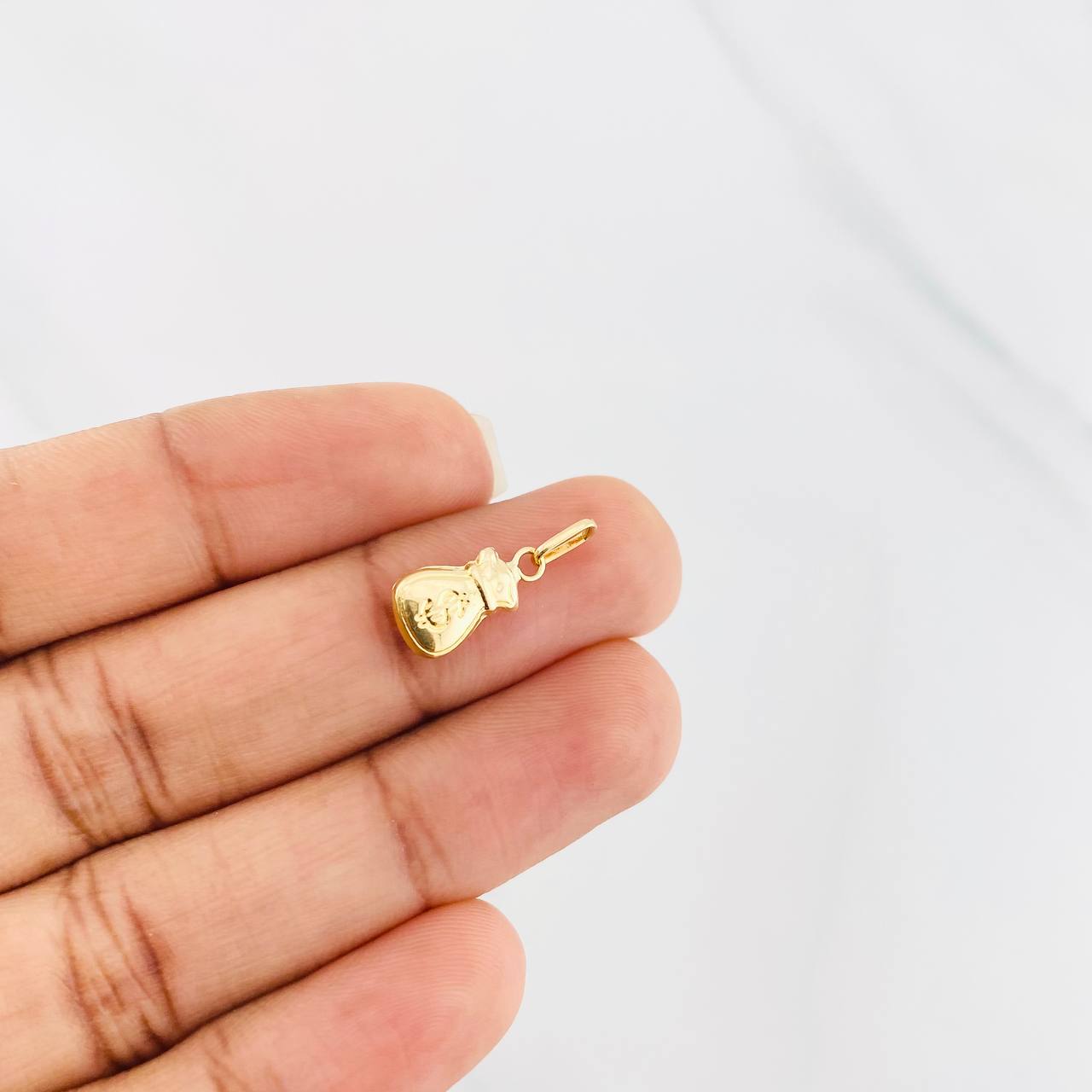 Dije Bolsa Dinero 0.35g / 3/4 in Oro Amarillo 18K