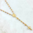 Rosary GC Virgen Milagrosa 5.4gr / 50cm / 3mm - 4mm Cross Christ Three Points Three 18K Golds