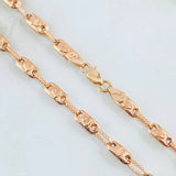 Cadena Rustica Corona 9.55gr / 19 3/4 in / Oro Rosa 18K