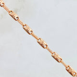 Cadena Rustica Corona 9.55gr / 19 3/4 in / Oro Rosa 18K