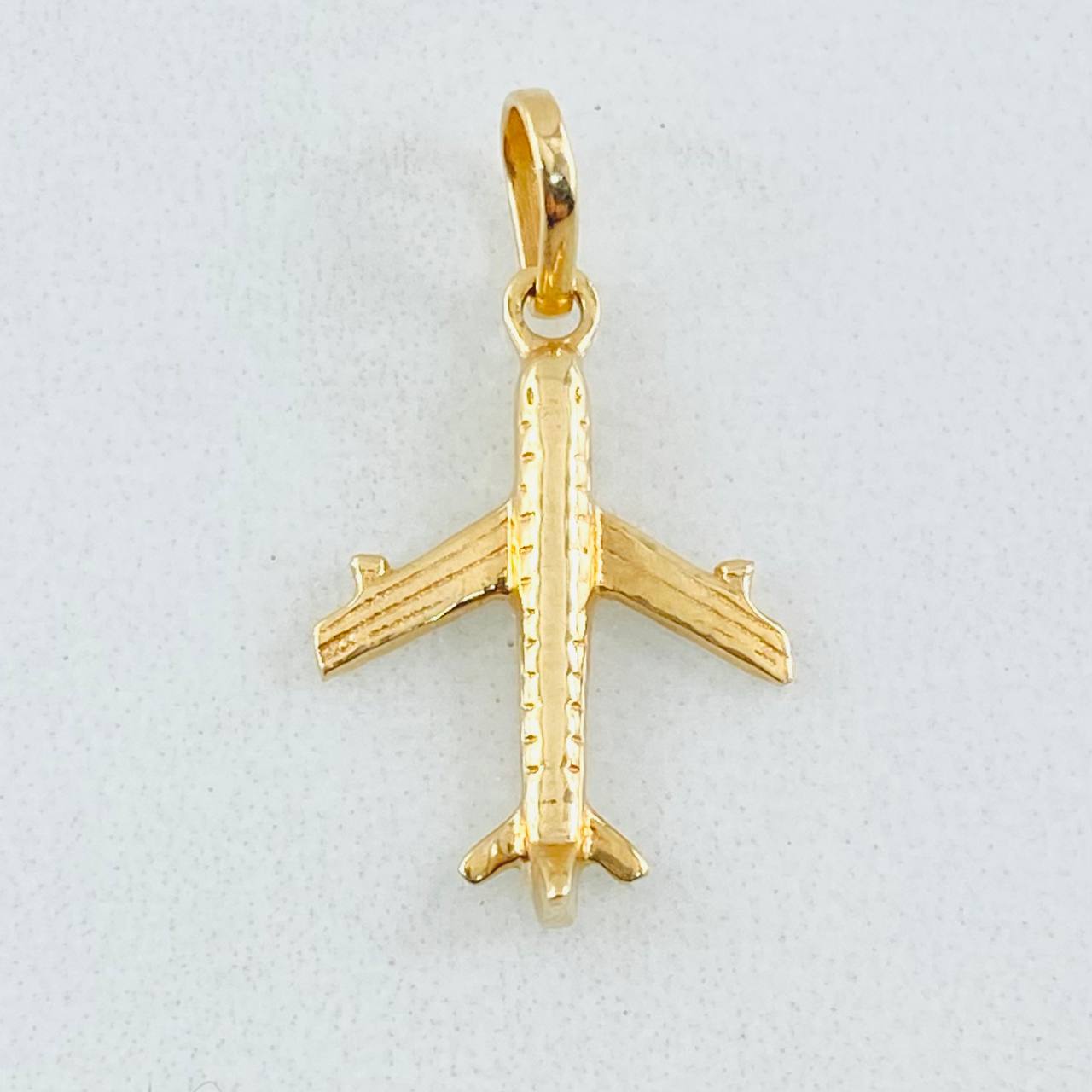 Dije Avion 0.9gr / 1 in / Oro Amarillo 18K