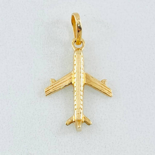 Dije Avión 0.9gr / 1 in / Oro Amarillo 18K