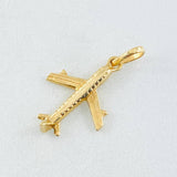 Dije Avion 0.9gr / 1 in / Oro Amarillo 18K