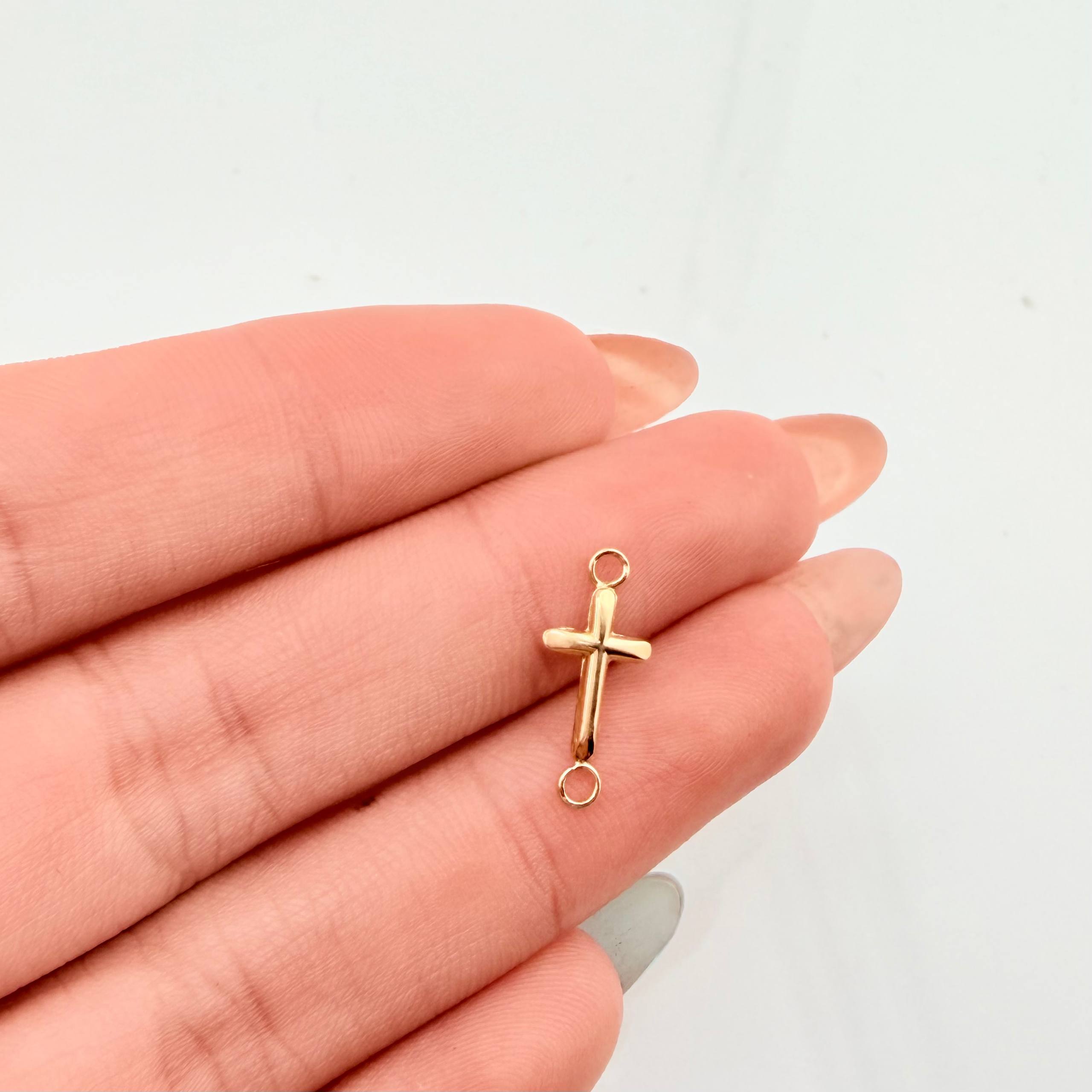 Herraje Cruz 0.2gr / 1.3cm / Oro Amarillo 18K