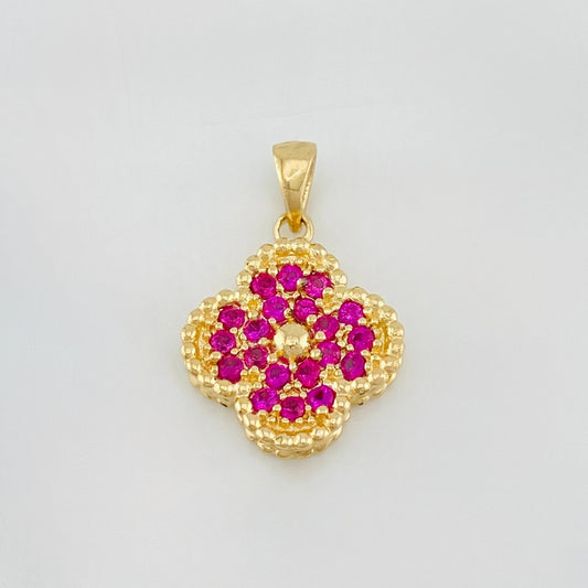 Dije Trebol 2.9 g / 3/4 in Oro Amarillo 18K