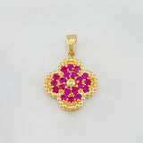 Clover Pendant 2.9 g / 3/4 in 18K Yellow Gold