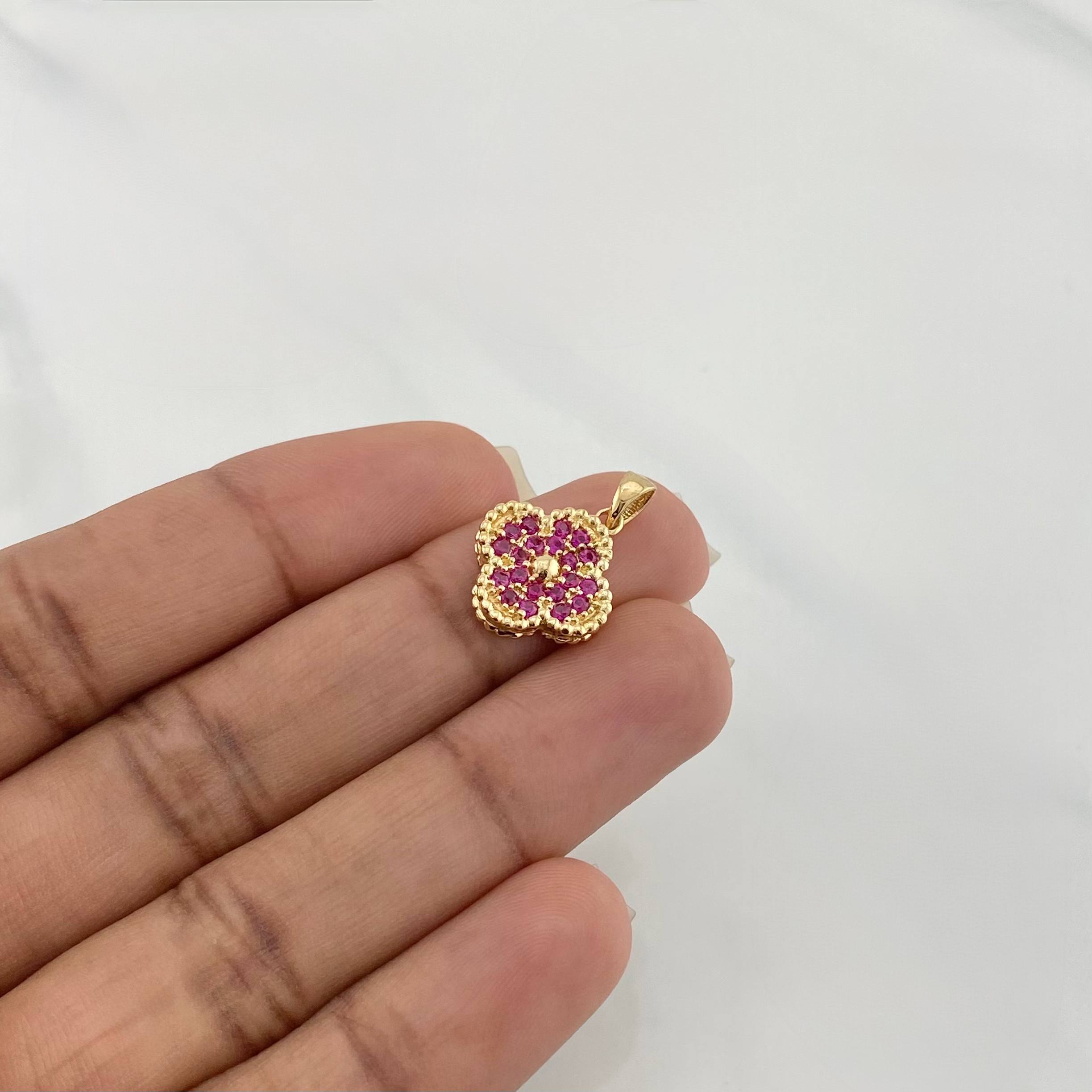 Clover Pendant 2.9 g / 3/4 in 18K Yellow Gold