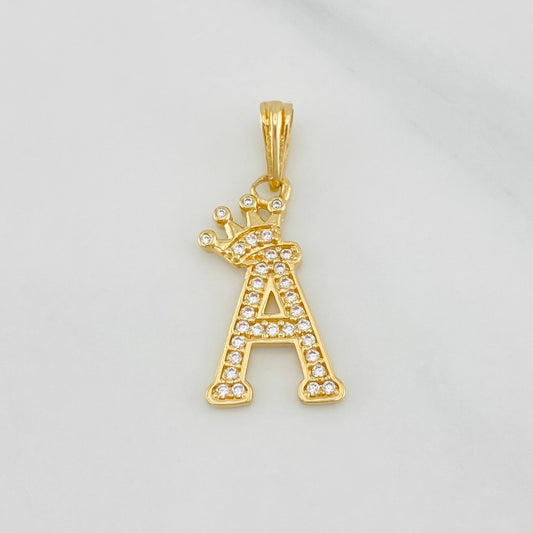 Dije Corona Letra A 1.3 g / 1 in Oro Amarillo 18K
