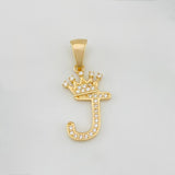 Dije Corona Letra J 1.4 g / 1 in Oro Amarillo 18K