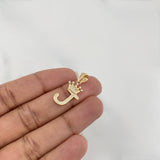 Dije Corona Letra J 1.4 g / 1 in Oro Amarillo 18K