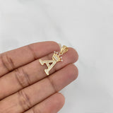 Dije Corona Letra A 1.6 g / 1 in Oro Amarillo 18K