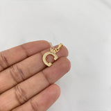 Dije Corona Letra C 1.3 g / 1 in Oro Amarillo 18K