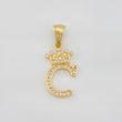 Dije Corona Letra C 1.5 g / 1 in Oro Amarillo 18K