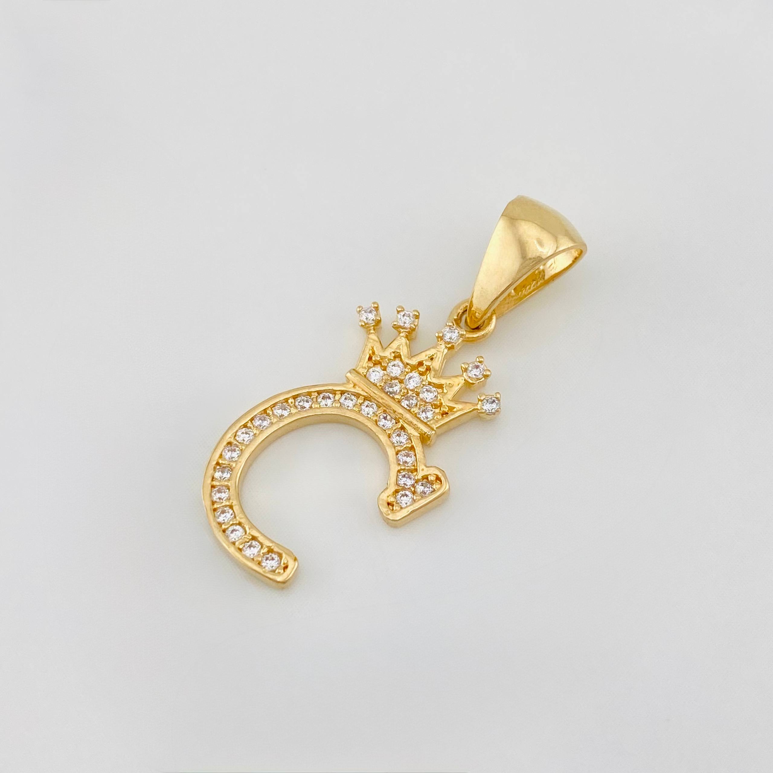 Dije Corona Letra C 1.5 g / 1 in Oro Amarillo 18K