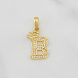 Dije Corona Letra B 1.55 g / 1 in Oro Amarillo 18K