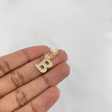 Dije Corona Letra B 1.55 g / 1 in Oro Amarillo 18K