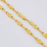 Cadena Rustica Trebol 11.2g / 24 in / 5mm Oro Amarillo 18K