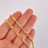 Cadena Rustica Trebol 11.2g / 24 in / 5mm Oro Amarillo 18K