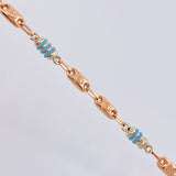 Rustic Bracelet Crown 3.45g / 7 1/2 in / 4.2mm Two-tone White Rose Gold 18K