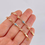 Rustic Bracelet Crown 3.45g / 7 1/2 in / 4.2mm Two-tone White Rose Gold 18K