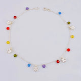 Tobillera Mariposas Colgantes 3.55g / 10 1/4 in / 1.2mm Plata 925