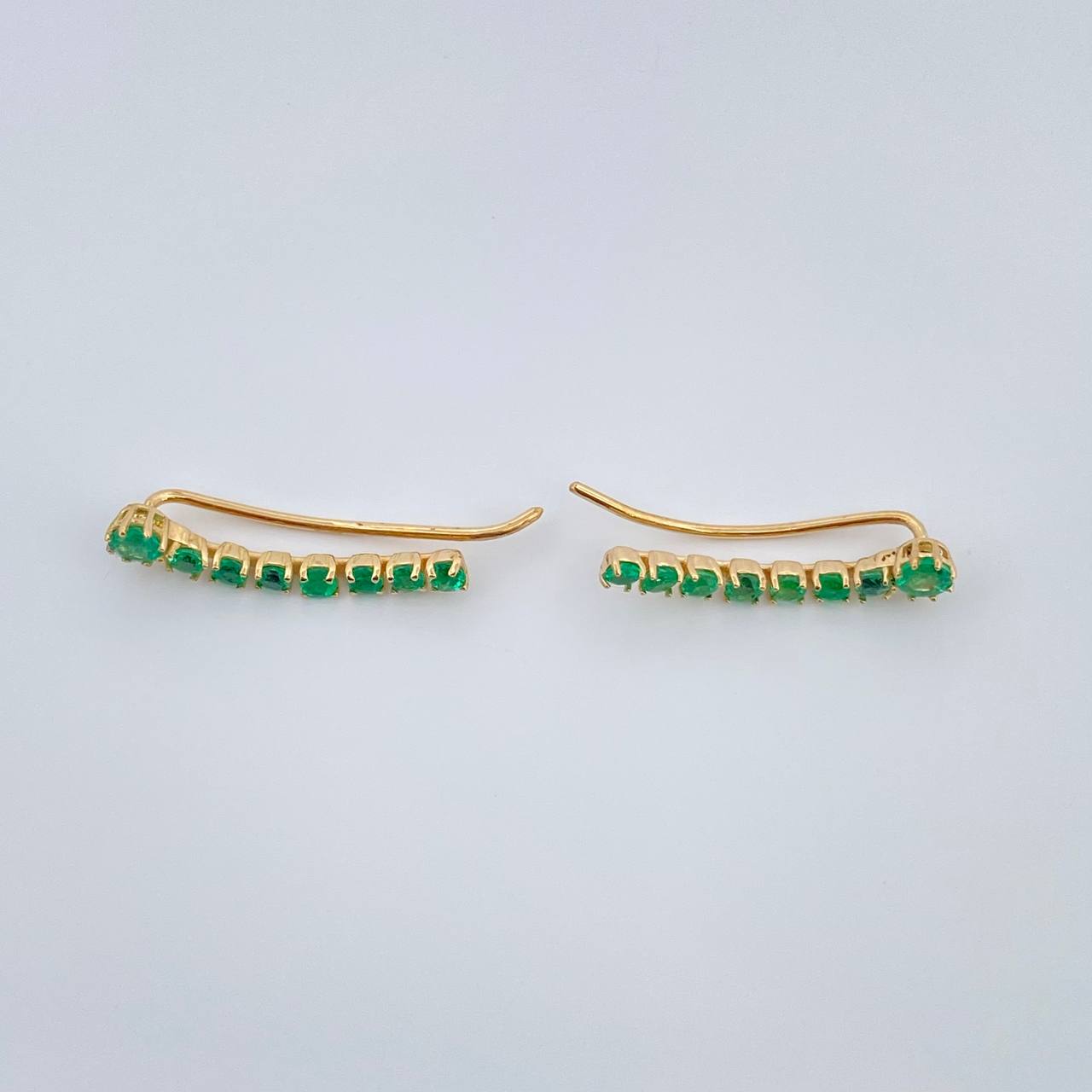 Topos Destello Esmeraldas 2.15gr / 3.7mm Oro Amarillo 18K %