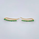 Topos Destello Esmeraldas 2.15gr / 3.7mm Oro Amarillo 18K %