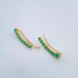 Topos Destello Esmeraldas 2.15gr / 3.7mm Oro Amarillo 18K %