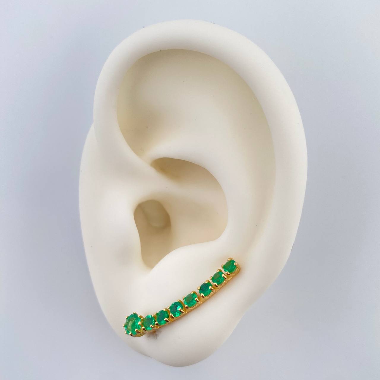 Topos Destello Esmeraldas 2.15gr / 3.7mm Oro Amarillo 18K %