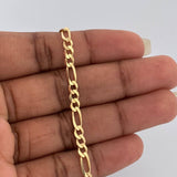 Pulso Figaro 5.8gr / 8 in / 3.7mm Oro Amarillo +1 18K %