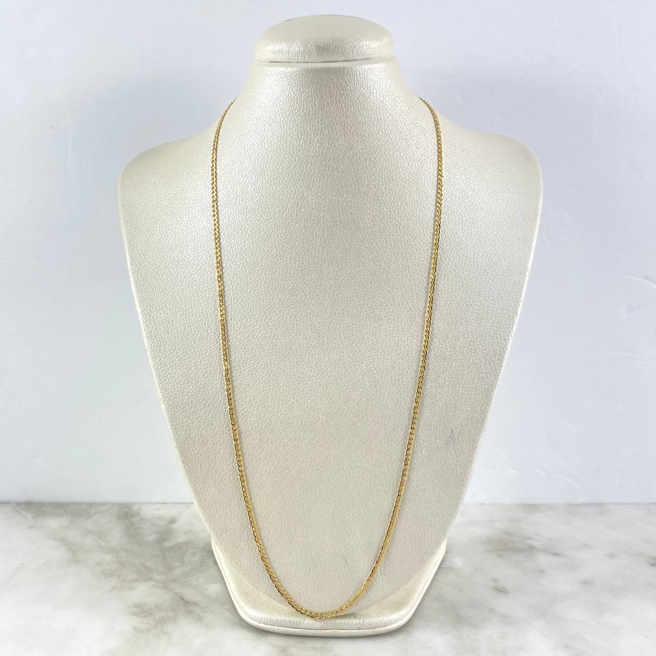 Cadena Mini Cubana 3.55gr / 23 1/2 in / 2.4mm Oro Amarillo +1 18K *