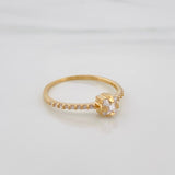 Anillo Solitario Churumbela 1.6 g / T7 3/4 Oro Amarillo 18K
