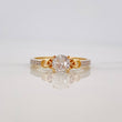 Anillo Solitario Churumbela 2.1 g / T6 1/2 Dos Oros Amarillo Blanco 18K
