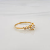 Anillo Solitario Quinteto 1.8 g / T7 Oro Amarillo 18K