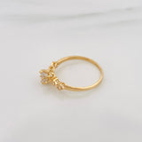 Anillo Solitario Quinteto 1.8 g / T7 Oro Amarillo 18K